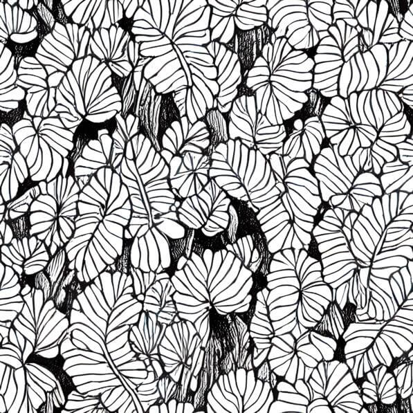 Download Black and White Palm Tree Leaves Seamless Pattern Patterns ...