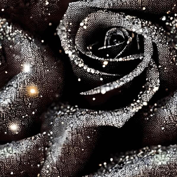 Download Black Rose Wallpaper with Silver Sparkles Patterns Online ...