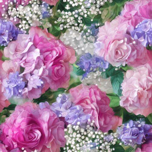 Seamless Pattern of Pink, Purple, and Blue Roses Seamless Pattern of Pink, Purple, and Blue Roses thumbnail