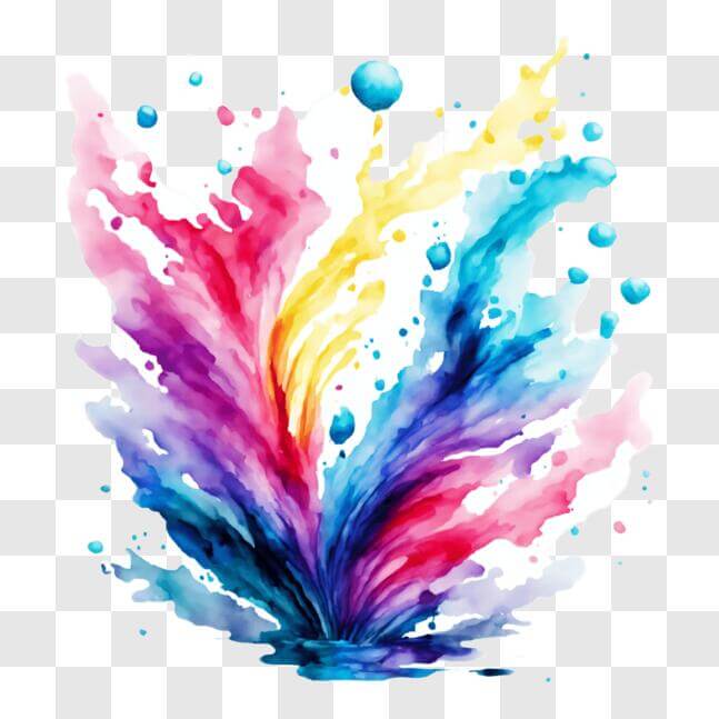 Download Colorful Ink Splash Illustration PNGs Online - Creative Fabrica