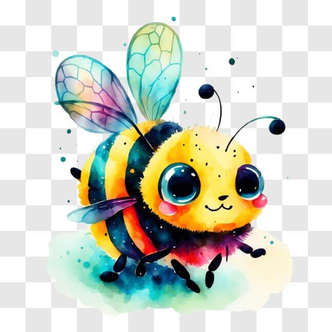 Download Cute Bee Sitting on the Ground PNGs Online - Creative Fabrica