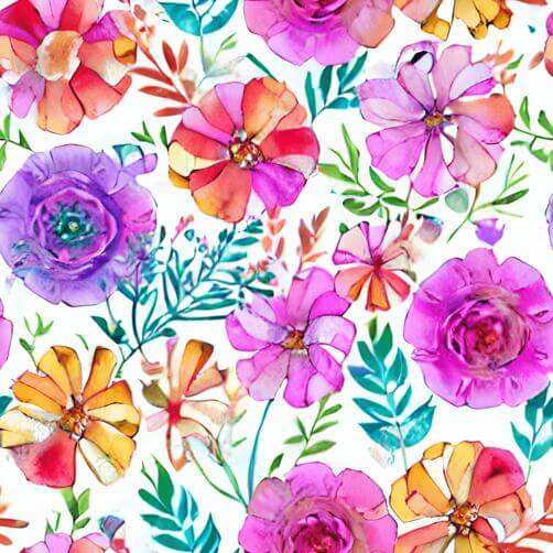 Seamless Watercolor Flower Pattern for Decorative Use Seamless Watercolor Flower Pattern for Decorative Use thumbnail