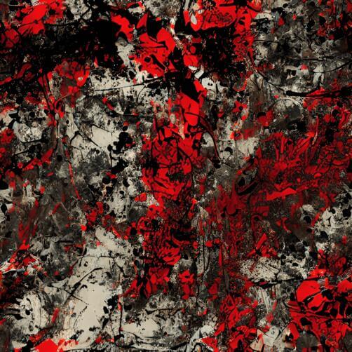 Pintura Abstrata com Cores Vermelha, Preta e Branca Pintura Abstrata com Cores Vermelha, Preta e Branca thumbnail