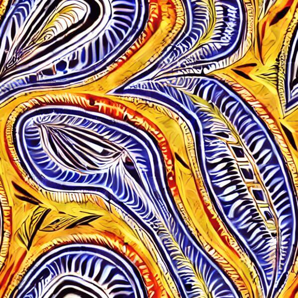 Download Abstract Yellow, Blue, and Black Swirls and Lines Pattern ...