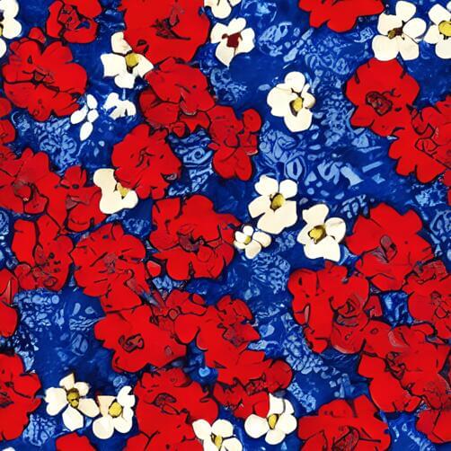 Red, White, and Blue Floral Pattern for Patriotic Events Red, White, and Blue Floral Pattern for Patriotic Events thumbnail