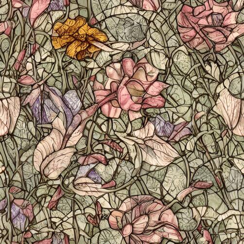 Stained Glass Floral Pattern by William Kentridge Stained Glass Floral Pattern by William Kentridge thumbnail