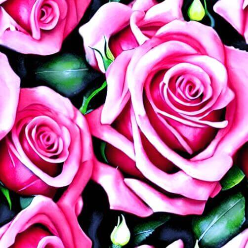 Beautiful Seamless Pattern of Pink Roses Beautiful Seamless Pattern of Pink Roses thumbnail