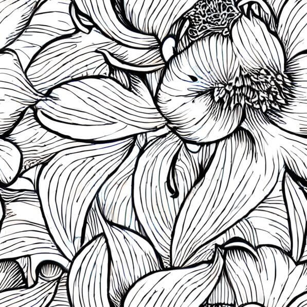 Download Seamless Black and White Flower Doodle Pattern Patterns Online ...