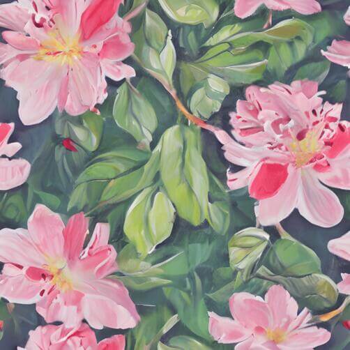 Seamless Pattern of Pink Flowers with Ladybug Seamless Pattern of Pink Flowers with Ladybug thumbnail