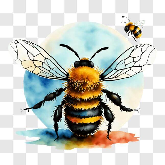 Download Bees and Full Moon in Nature PNGs Online - Creative Fabrica