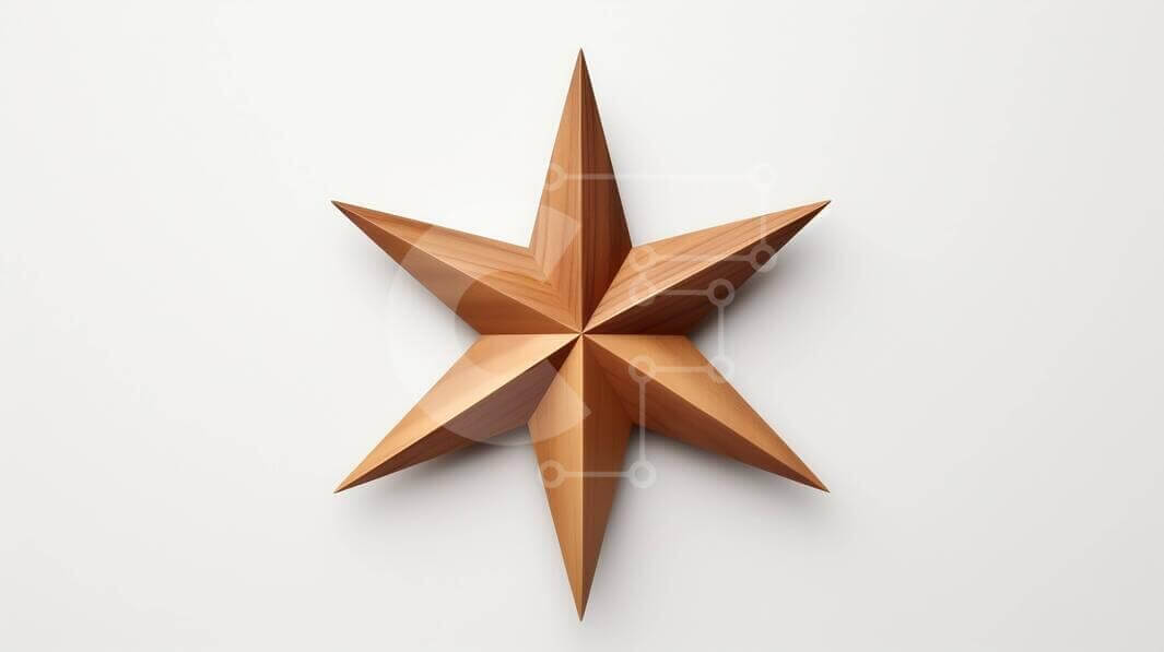 3D Wooden Star Decoration for Various Occasions stock photo | Creative ...