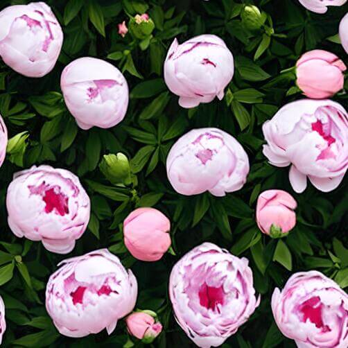 Pink Peonies Arrangement with Green Leaves Pink Peonies Arrangement with Green Leaves thumbnail