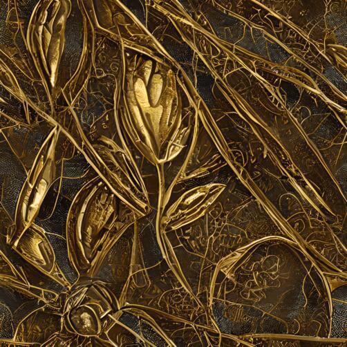 Padrão Abstrato Dourado com Flores e Textura Padrão Abstrato Dourado com Flores e Textura thumbnail