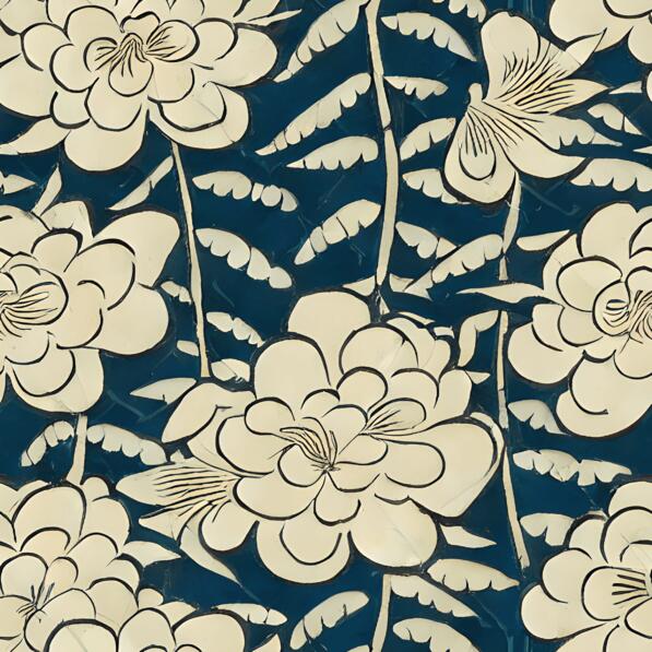 Seamless Floral Pattern with White and Beige Flowers Seamless Floral Pattern with White and Beige Flowers thumbnail