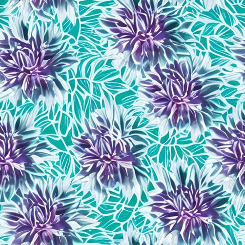 Purple and White Flower Pattern on Teal Background Purple and White Flower Pattern on Teal Background thumbnail