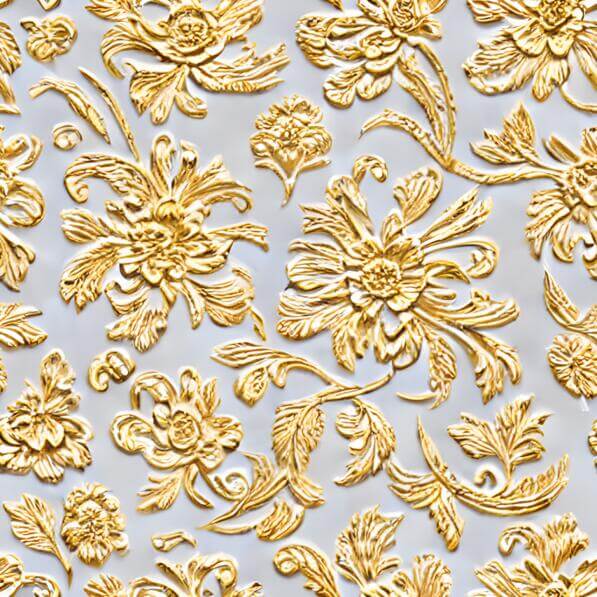 Download Gold Floral Pattern on White Background Patterns Online ...