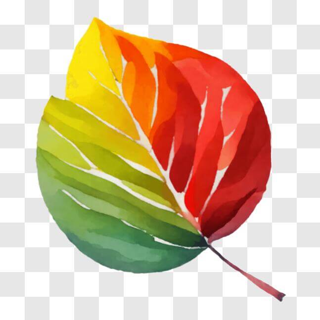 Download Colorful Watercolor Leaf - Autumn Design Inspiration PNGs ...