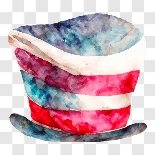 Download Celebrate in style with a Colorful American Flag Top Hat PNG ...
