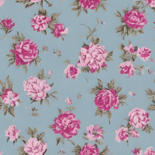 Floral Pattern Background in Blue with Pink and Purple Flowers Floral Pattern Background in Blue with Pink and Purple Flowers thumbnail