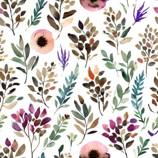 Seamless Flower and Leaf Pattern Seamless Flower and Leaf Pattern thumbnail