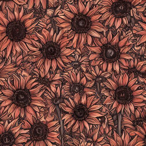 Seamless Pattern of Red and Brown Sunflowers Seamless Pattern of Red and Brown Sunflowers thumbnail