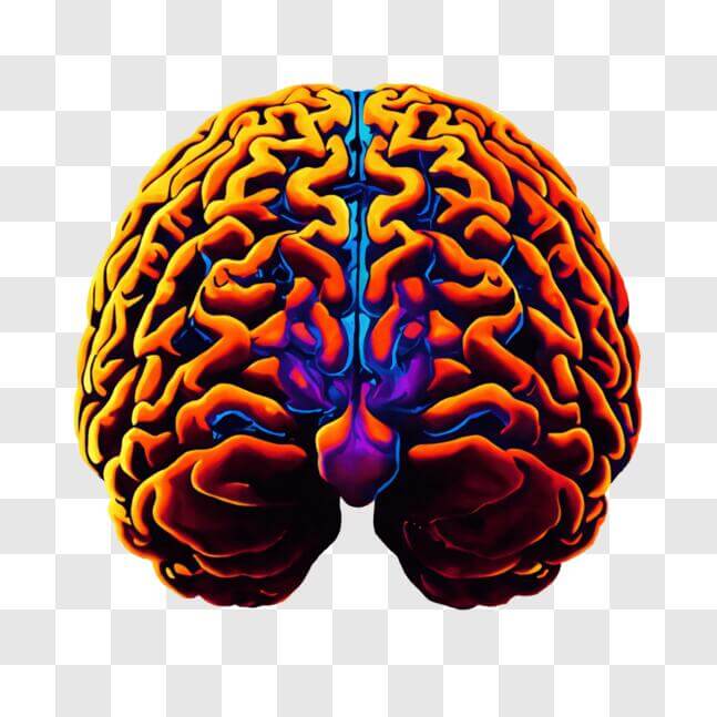 Download Vibrant Human Brain Illustration PNG Online - Creative Fabrica