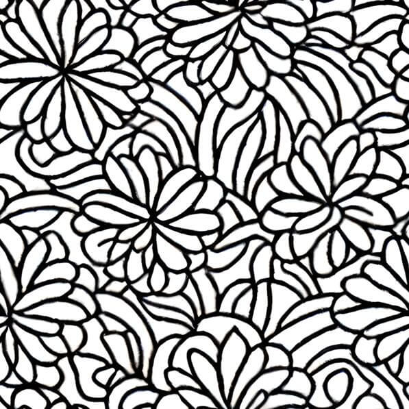 Download Black and White Seamless Flower Doodle Pattern Patterns Online ...