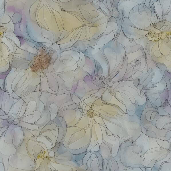Download Watercolor Floral Pattern in Blue and Yellow Patterns Online ...