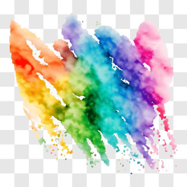 Download Rainbow-Colored Splash of Paint for Abstract Art and Design ...