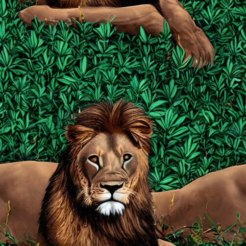 Two Lions Resting in the Grass Two Lions Resting in the Grass thumbnail