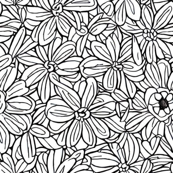 Download Black and White Seamless Pattern of Doodles for Coloring Book ...