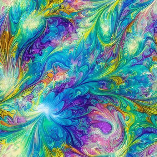 Pintura Abstrata Psicodélica com Cores Brilhantes e Redemoinhos Pintura Abstrata Psicodélica com Cores Brilhantes e Redemoinhos thumbnail