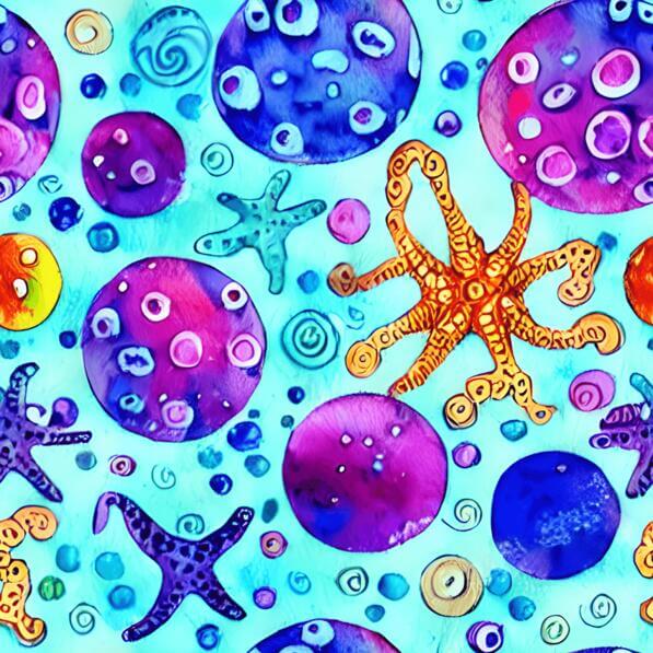 Pattern Increatures Download Colorful Octopus and Sea Creatures Seamless Pattern Patterns ...