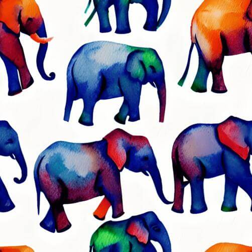 Colorful Elephant Seamless Pattern Colorful Elephant Seamless Pattern thumbnail