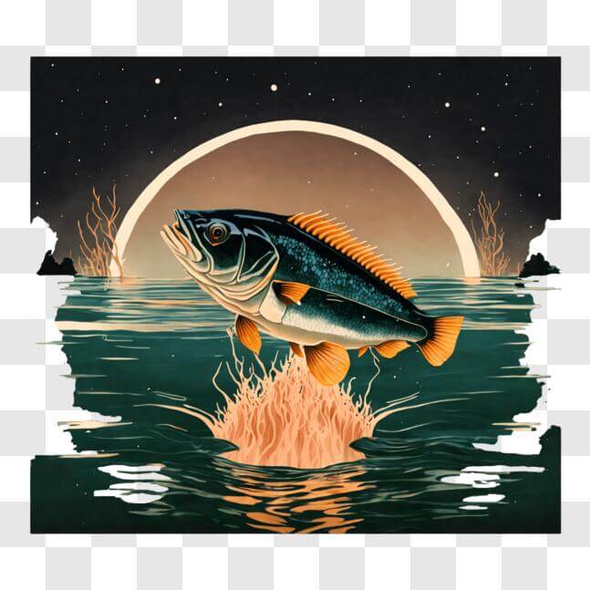 Download Fish Jumping Out of Water PNGs Online - Creative Fabrica