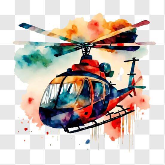 Colorful Watercolor Helicopter Patterns Colorful Watercolor Helicopter Patterns thumbnail