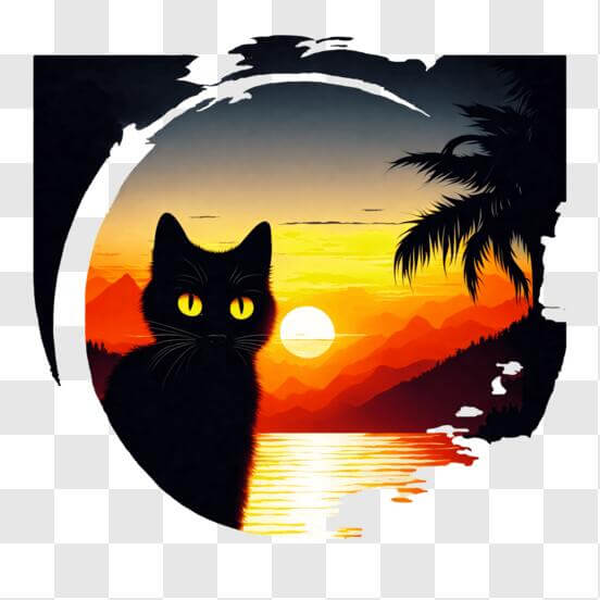 Black cat png images