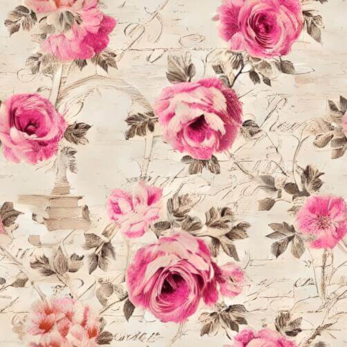 Vintage Pink Rose Pattern on Old-Fashioned Paper Background Vintage Pink Rose Pattern on Old-Fashioned Paper Background thumbnail