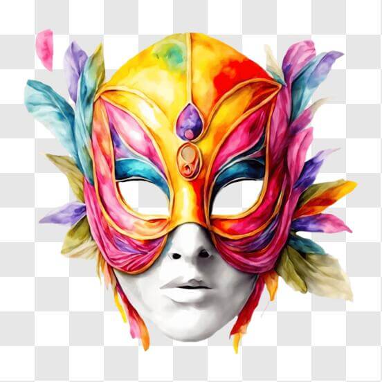Descarga Máscara Colorida para Carnaval o Eventos de Mascarada PNG En Línea  - Creative Fabrica