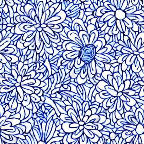 Decorative Floral Pattern - Seamless Blue and White Flowers Decorative Floral Pattern - Seamless Blue and White Flowers thumbnail