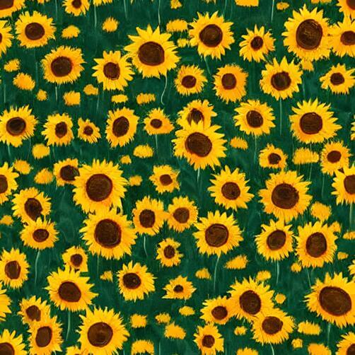 Seamless Sunflower Pattern on Green Background Seamless Sunflower Pattern on Green Background thumbnail