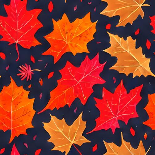 Download Autumn Leaves Seamless Pattern with Blue Bird Patterns Online ...