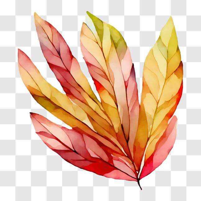 Download Colorful Watercolor Leaf for Autumn Decor PNGs Online ...