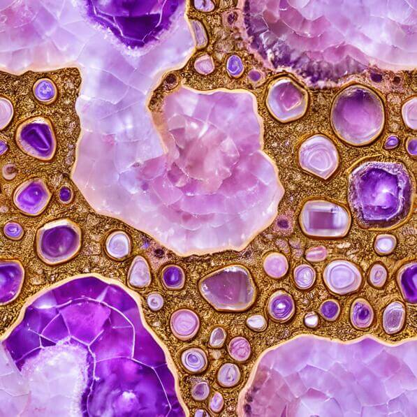 Download Purple and Gold Amethyst Gemstone with Small Crystals Patterns ...