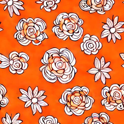 Orange Floral Pattern Background Orange Floral Pattern Background thumbnail
