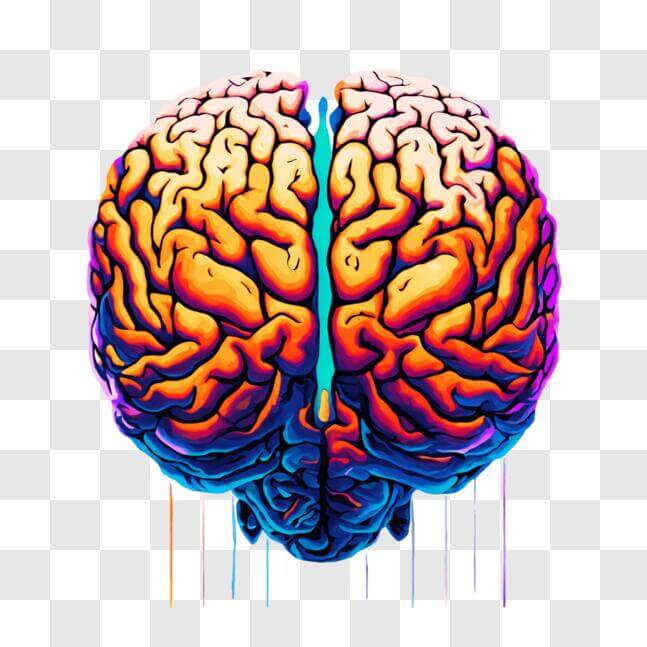 Download Colorful Brain Artwork PNG Online - Creative Fabrica