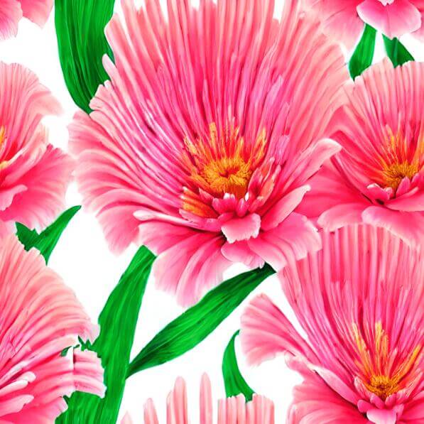 Download Seamless Floral Pattern with Pink Flowers and Green Leaves ...