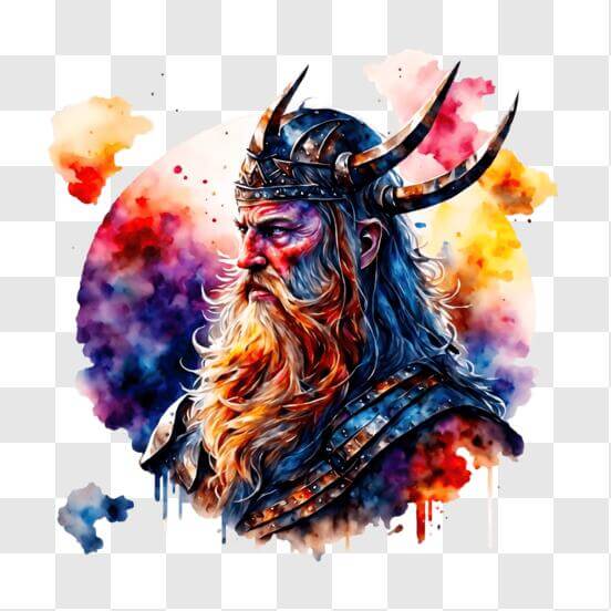 Norse God Baldr Watercolor Clipart Png Graphic by Esch Creative · Creative  Fabrica