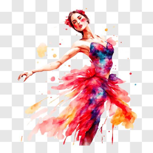 Download Abstract Painting of a Female Dancer PNGs Online - Creative ...