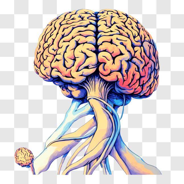 Download Illustration of Human Brain and Circulatory System PNGs Online ...